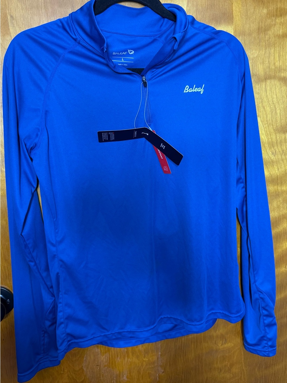 Baleaf Women’s UPF Performance Quarter Zip Pullover Blue Size Large NWT